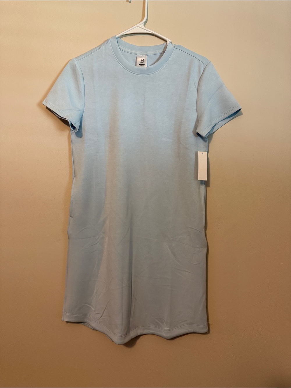Member’s mark Sandwash Classic Light Blue Tee Dress size XS NWT